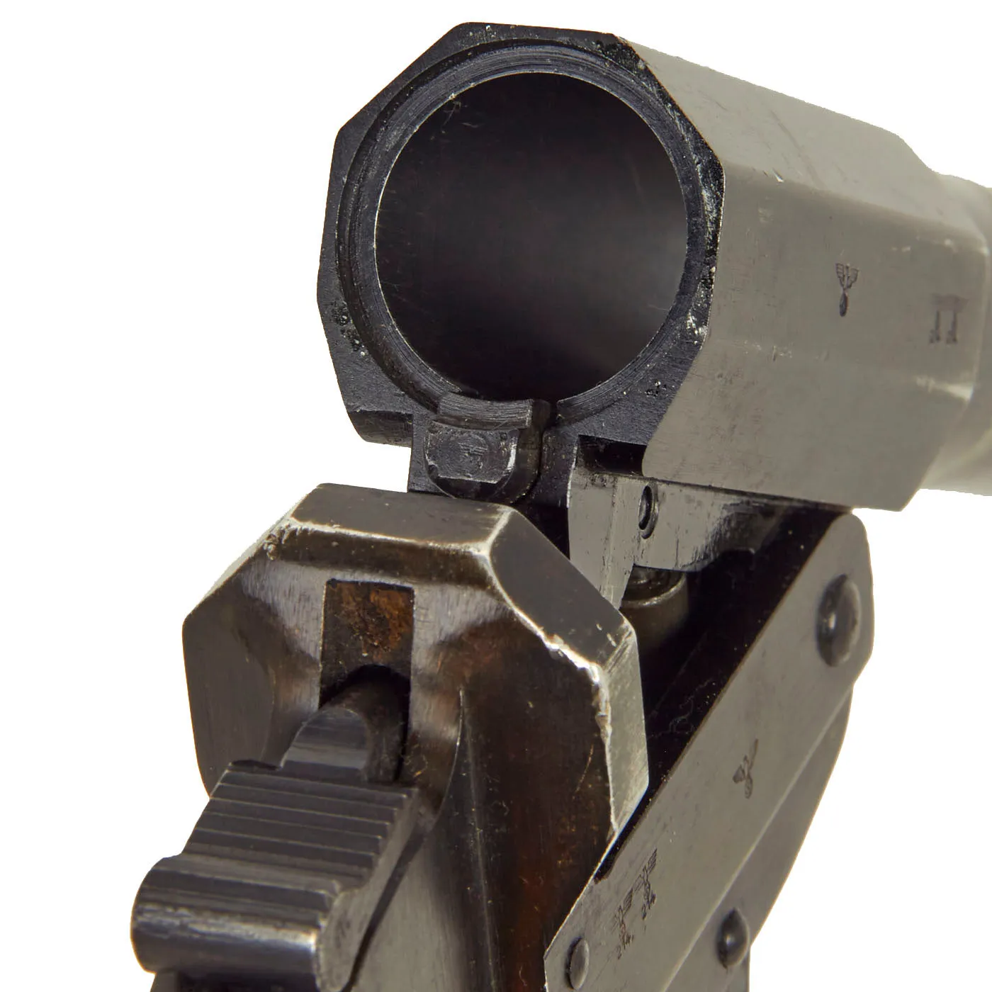 Original German WWII 1939 dated Leuchtpistole 34 Heer Signal Flare Pistol by Berlin-Lübecker Maschinenfabrik, Werk Lübeck - Serial 3613a