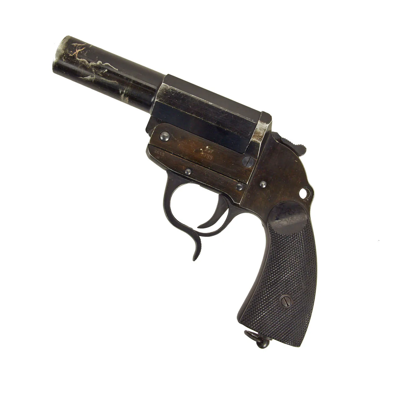 Original German WWII 1939 dated Leuchtpistole 34 Heer Signal Flare Pistol by Berlin-Lübecker Maschinenfabrik, Werk Lübeck - Serial 3613a