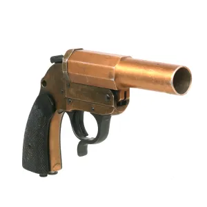 Original German WWII 1943 Dated Leuchtpistole 34 Heer Signal Flare Pistol by Bernhard Berghaus - Serial 9383