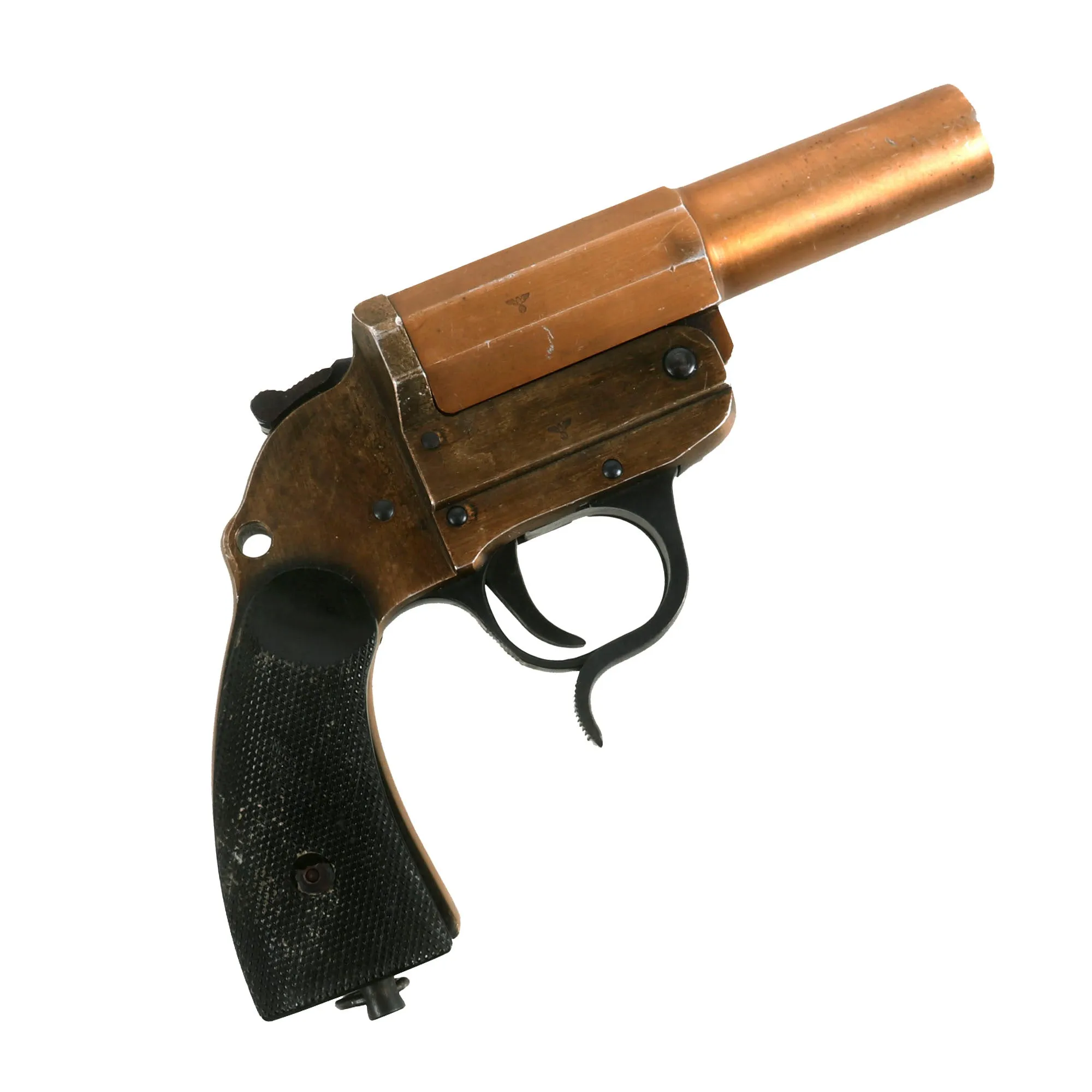 Original German WWII 1943 Dated Leuchtpistole 34 Heer Signal Flare Pistol by Bernhard Berghaus - Serial 9383