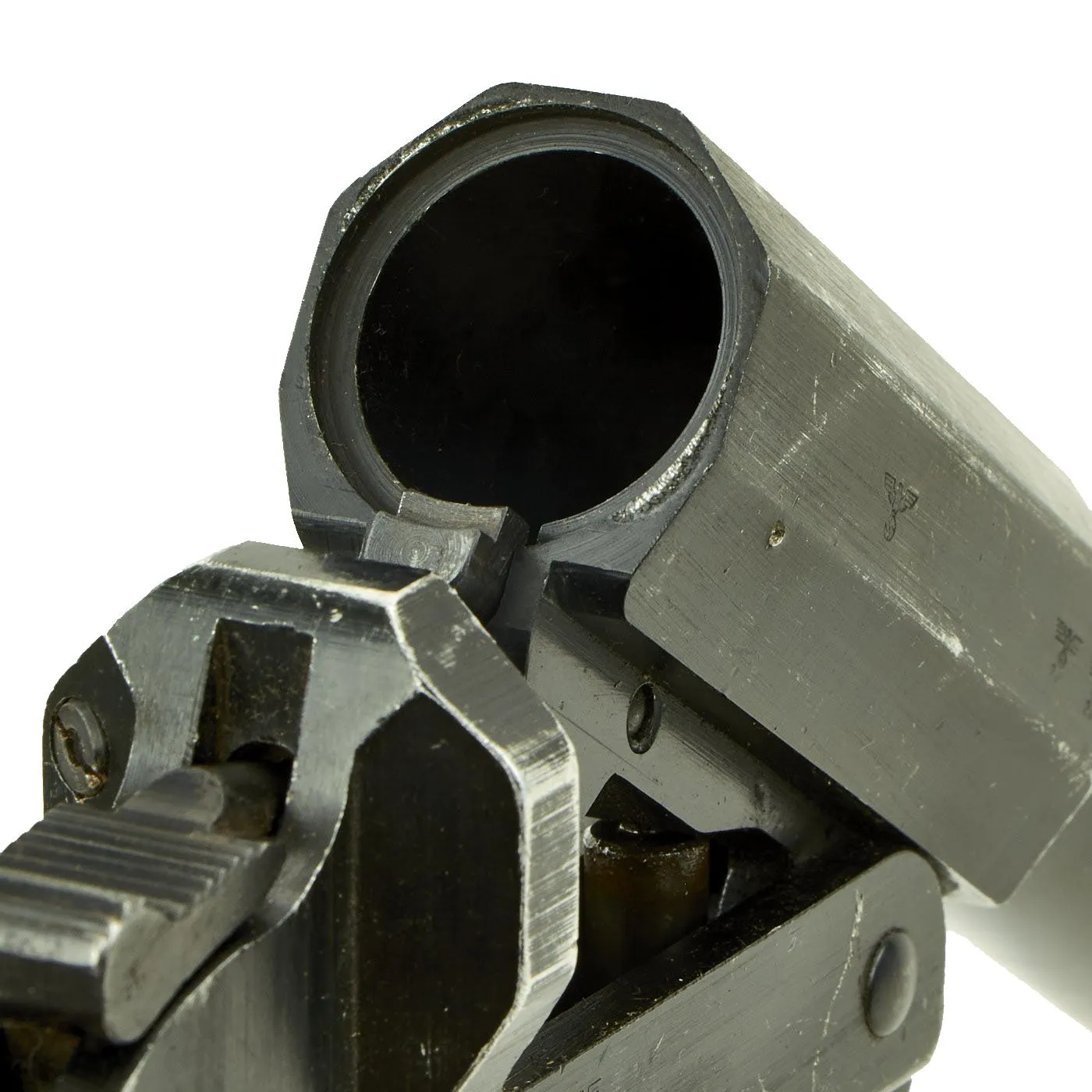 Original German WWII 41 dated Leuchtpistole 34 Heer Signal Flare Pistol by Bernhard Berghaus - Serial 7115b