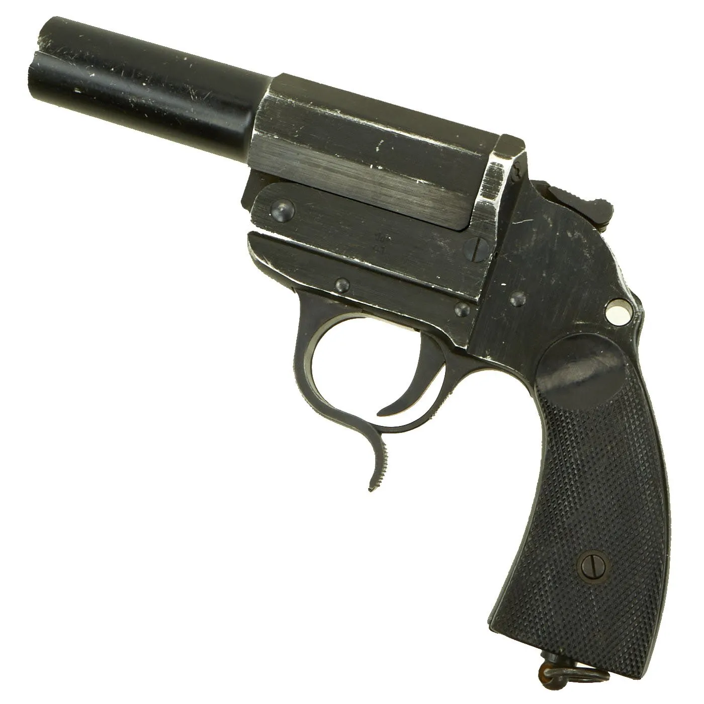 Original German WWII 41 dated Leuchtpistole 34 Heer Signal Flare Pistol by Bernhard Berghaus - Serial 7115b