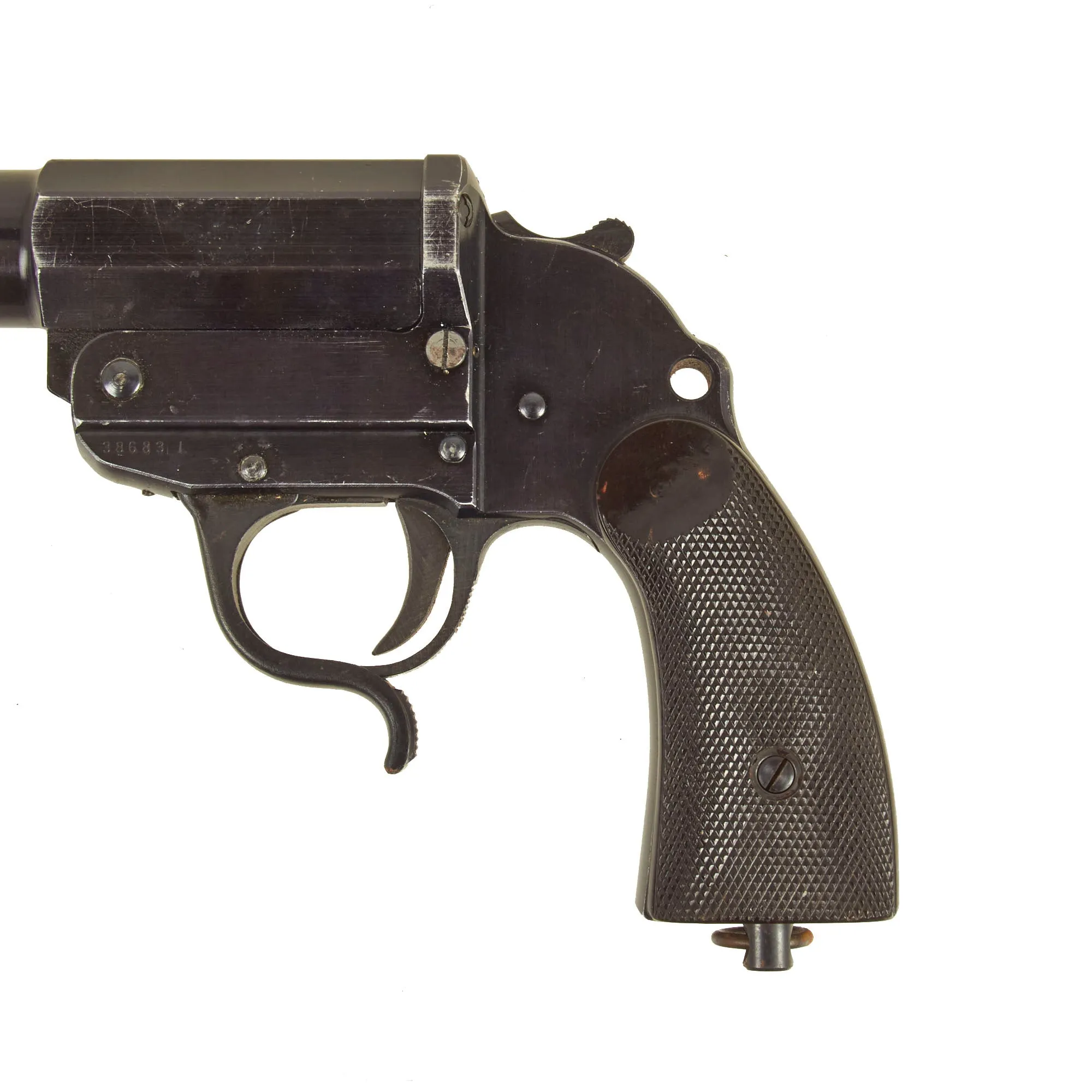 Original German WWII Kriegmarine Issue Walther Model 34 Leuchtpistole LP34 - Serial 38683 L