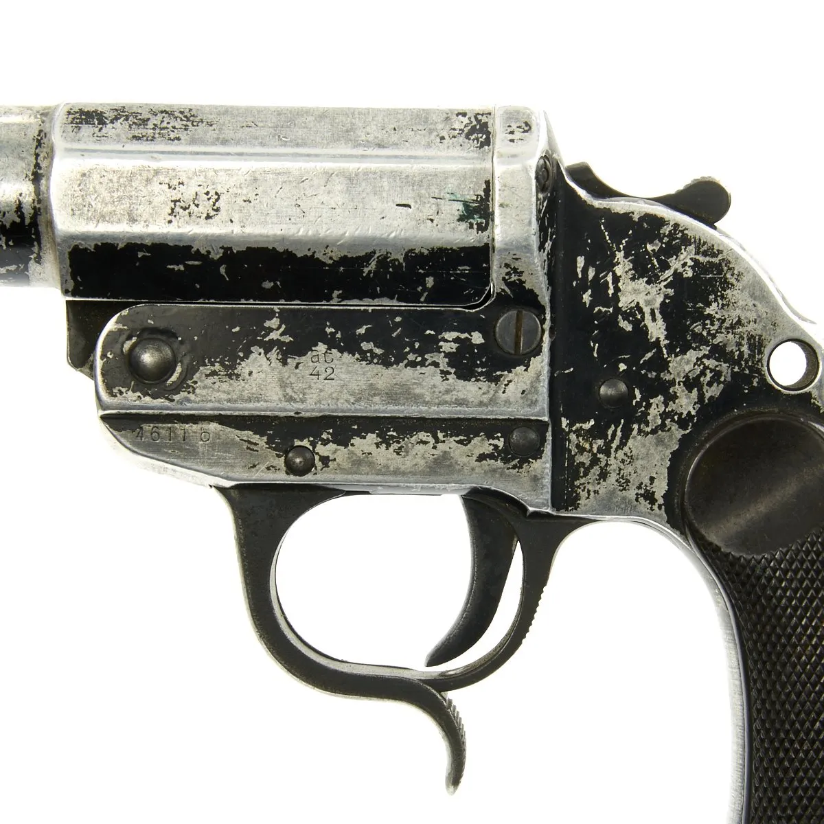Original German WWII Leuchtpistole 34 Heer Signal Flare Pistol by Walther in British Holster - Dated 1942