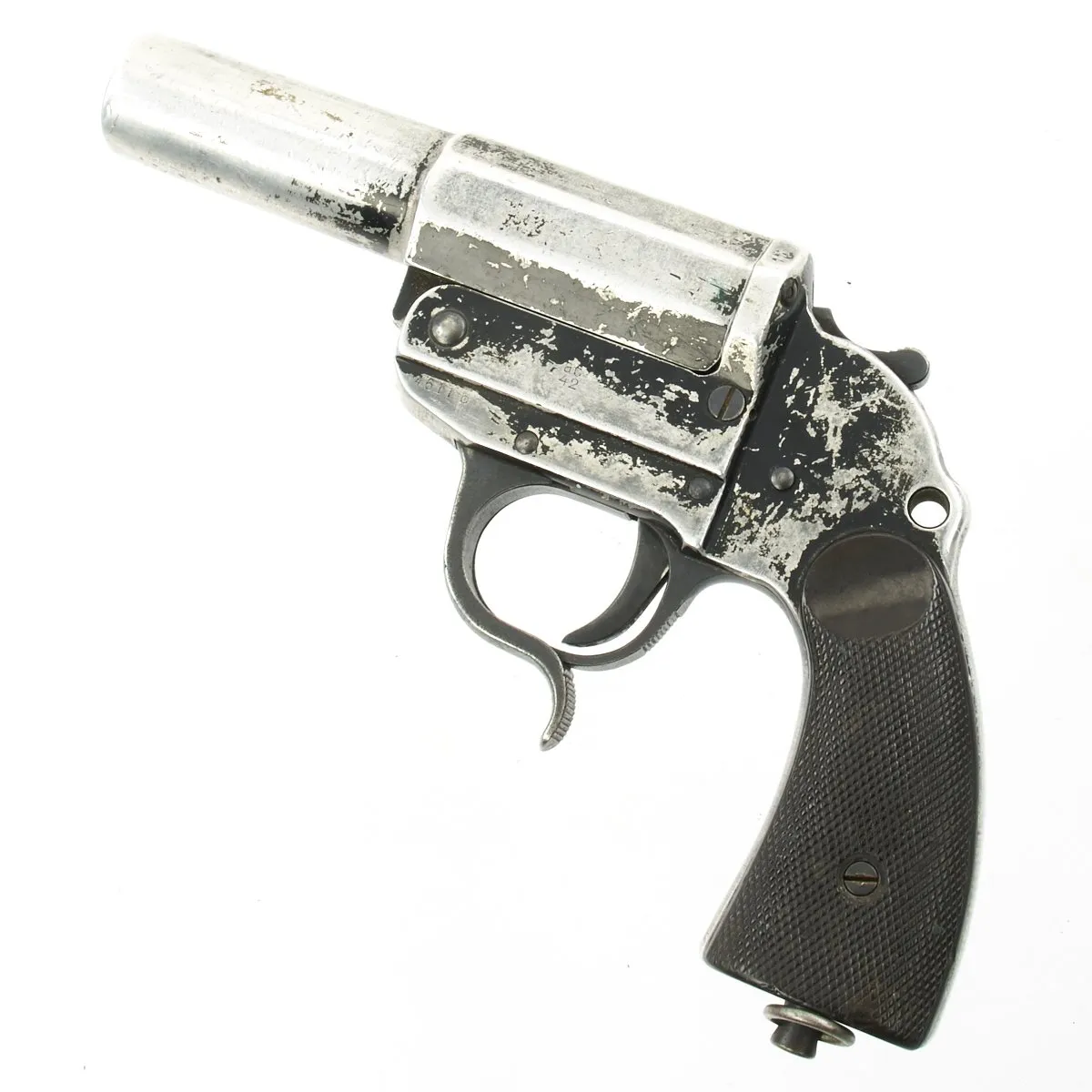 Original German WWII Leuchtpistole 34 Heer Signal Flare Pistol by Walther in British Holster - Dated 1942