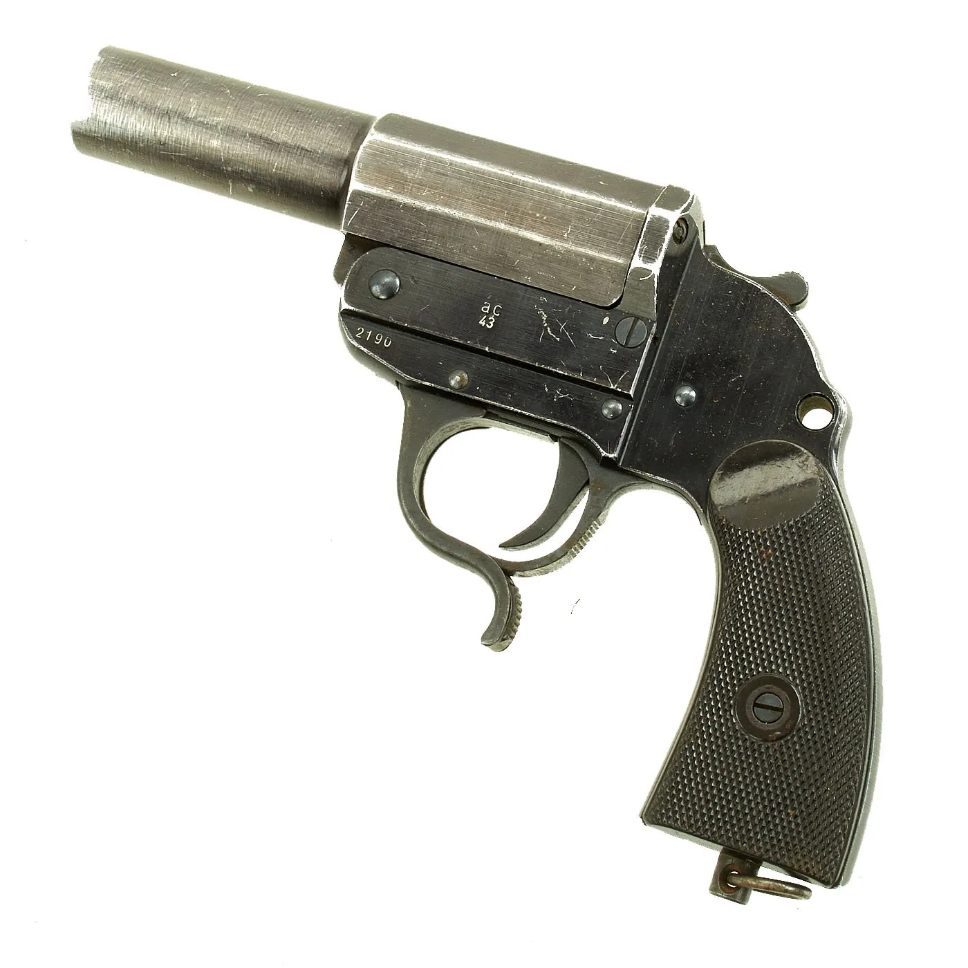 Original German WWII Leuchtpistole 34 Heer Signal Flare Pistol by Walther with Holster - Dated 1943
