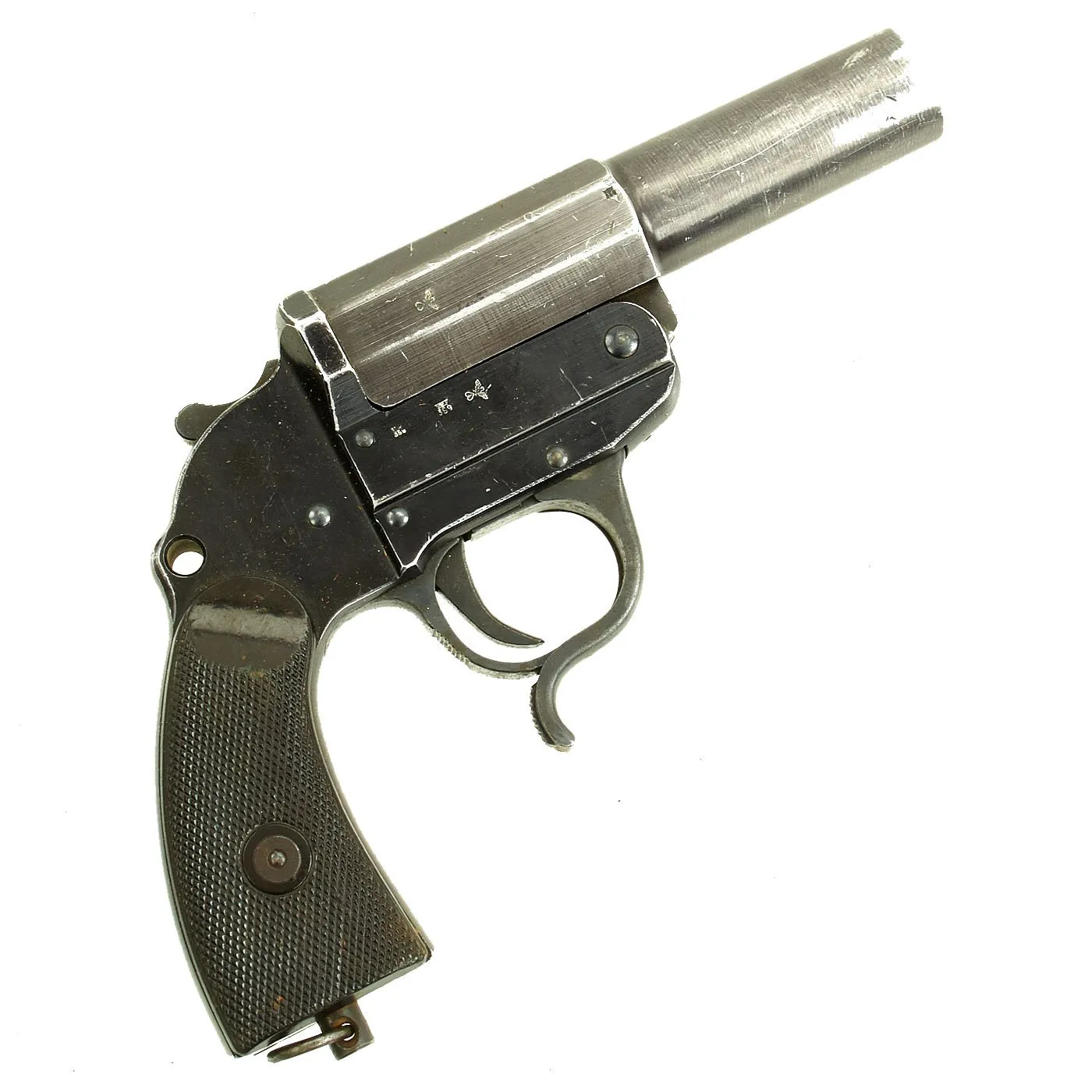 Original German WWII Leuchtpistole 34 Heer Signal Flare Pistol by Walther with Holster - Dated 1943