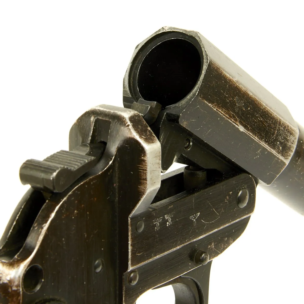 Original German WWII Leuchtpistole 34 Heer Signal Flare Pistol Serial 5730a - Dated 1940