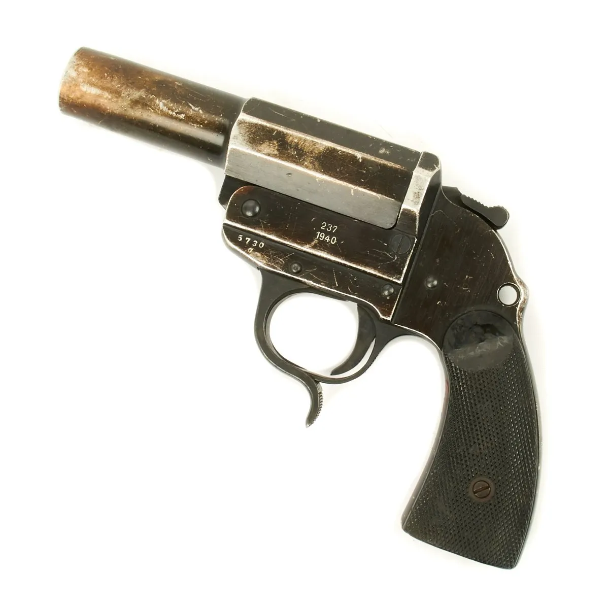 Original German WWII Leuchtpistole 34 Heer Signal Flare Pistol Serial 5730a - Dated 1940