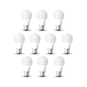 Pack of 10 A60 B22 LED Light Bulb, Bayonet Cap (BC) 9W A60, Equivalent to 100W, Ultra Bright 800Lm Non-Dimmable