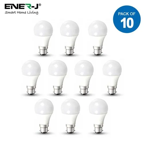 Pack of 10 units, A60 B22 LED Light Bulb, Bayonet Cap (BC) 12W A60, Equivalent to 100W, Ultra Bright 960 Lumens Non-Dimmable