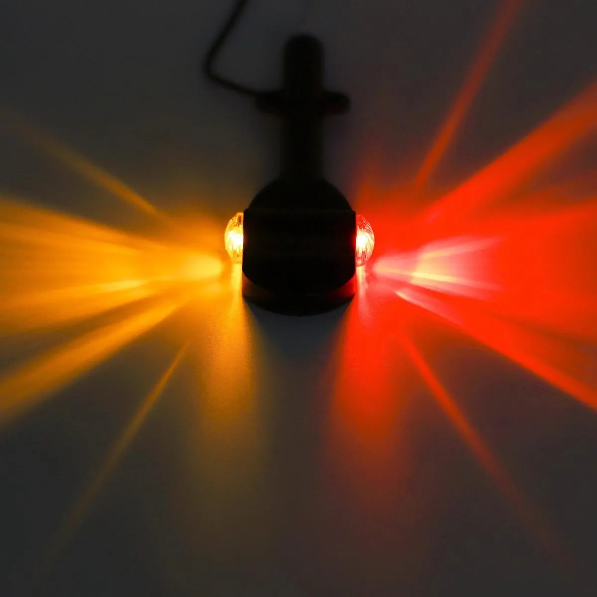 Partsam Set RED AMBER LED Trailer Fender Bullet 3/4 inch Led Clearance Marker Light Left Right