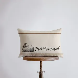 Peter Cottontail | Pillow Cover | 18 x 12 | Primitive Decor | Vintage Farm Bunny Farmhouse | Farmhouse Decor | Throw Pillows | Cabin Decor