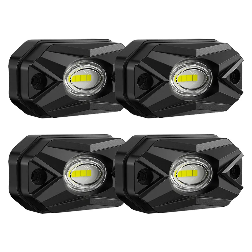 Rock Series | LED Rock Lights Kit White Light Flood Beam (4 Pods/8 Pods Set)