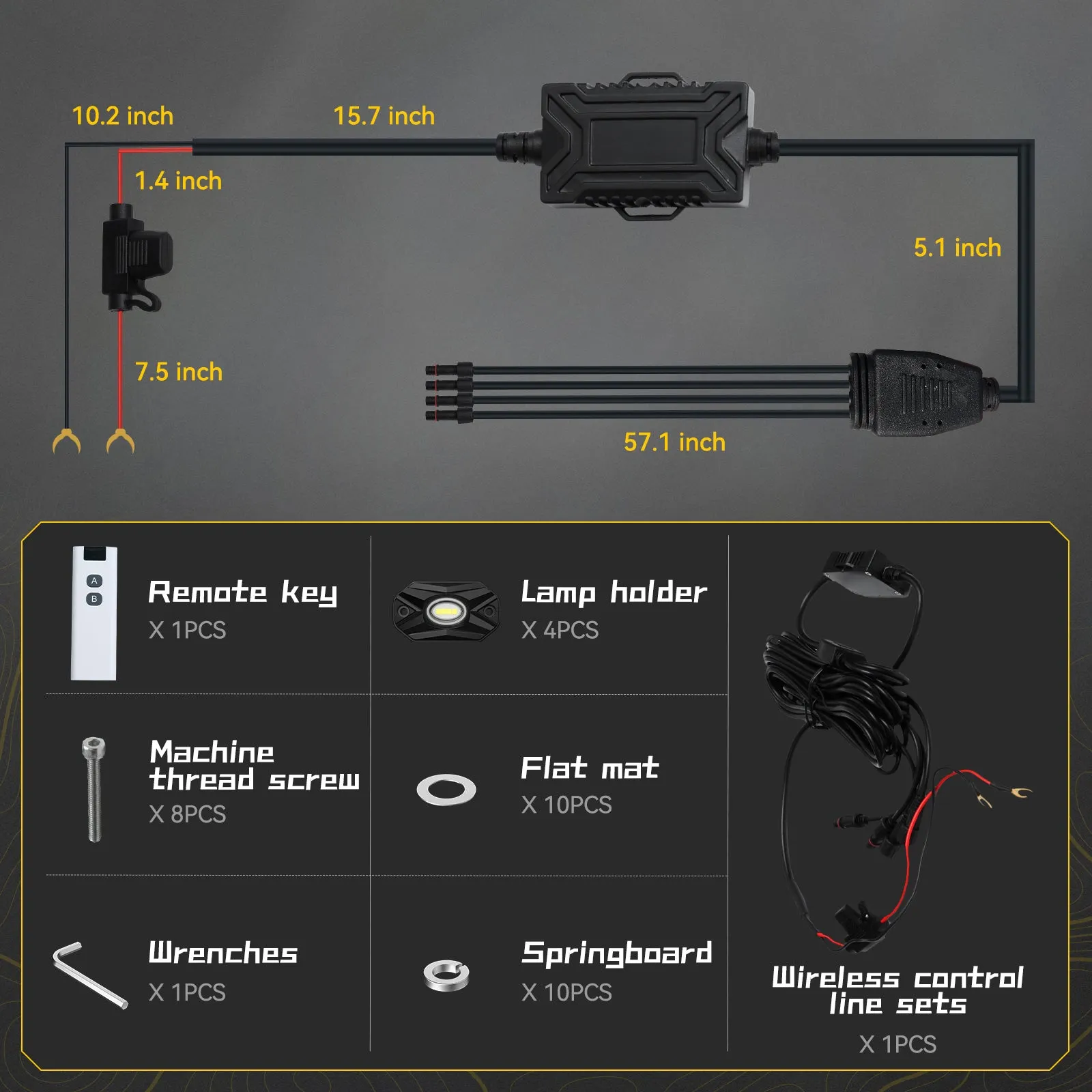 Rock Series | LED Rock Lights Kit White Light Flood Beam (4 Pods/8 Pods Set)