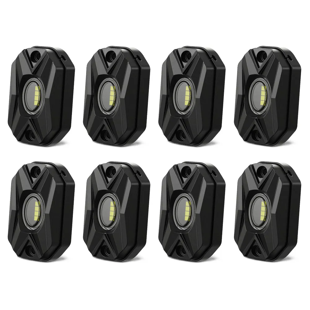 Rock Series | LED Rock Lights Kit White Light Flood Beam (4 Pods/8 Pods Set)