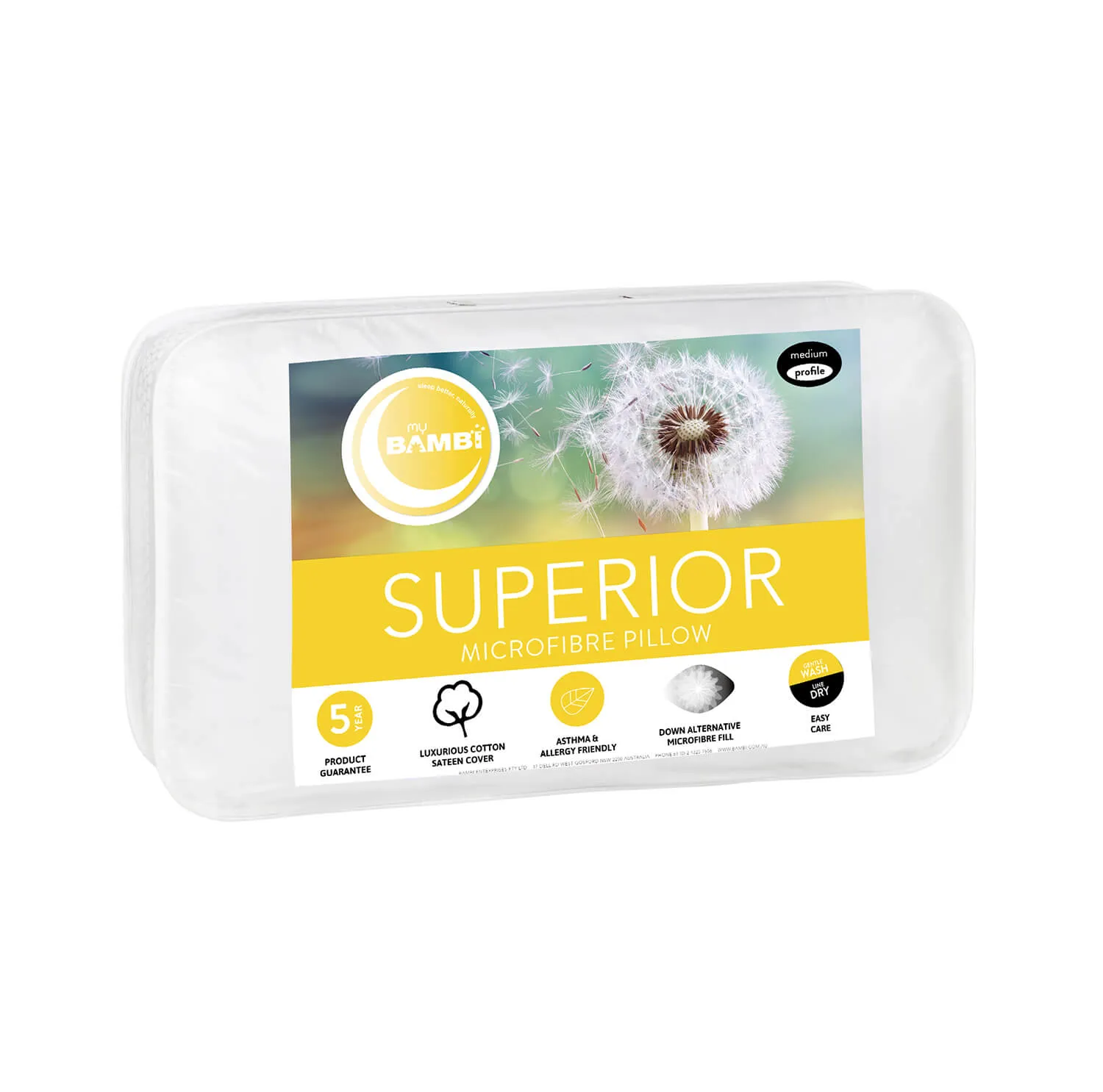 Superior Microfibre Pillow by Bambi