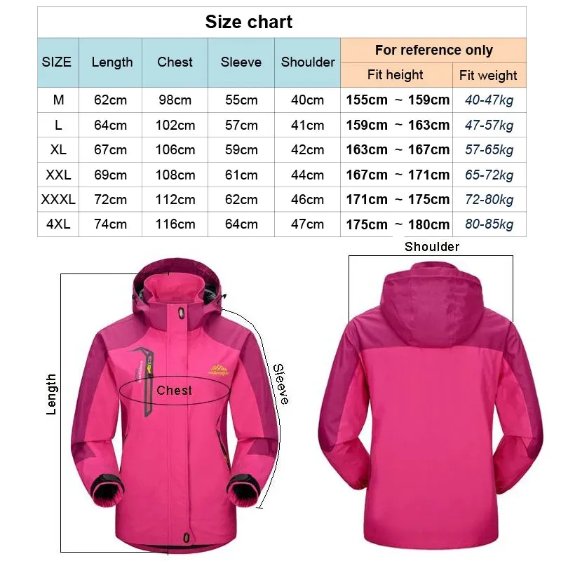 TRVLWEGO Camping Hiking Jacket Women Autumn Outdoor Sports Coats Climbing Trekking Windbreaker Travel Waterproof Purple Rosy