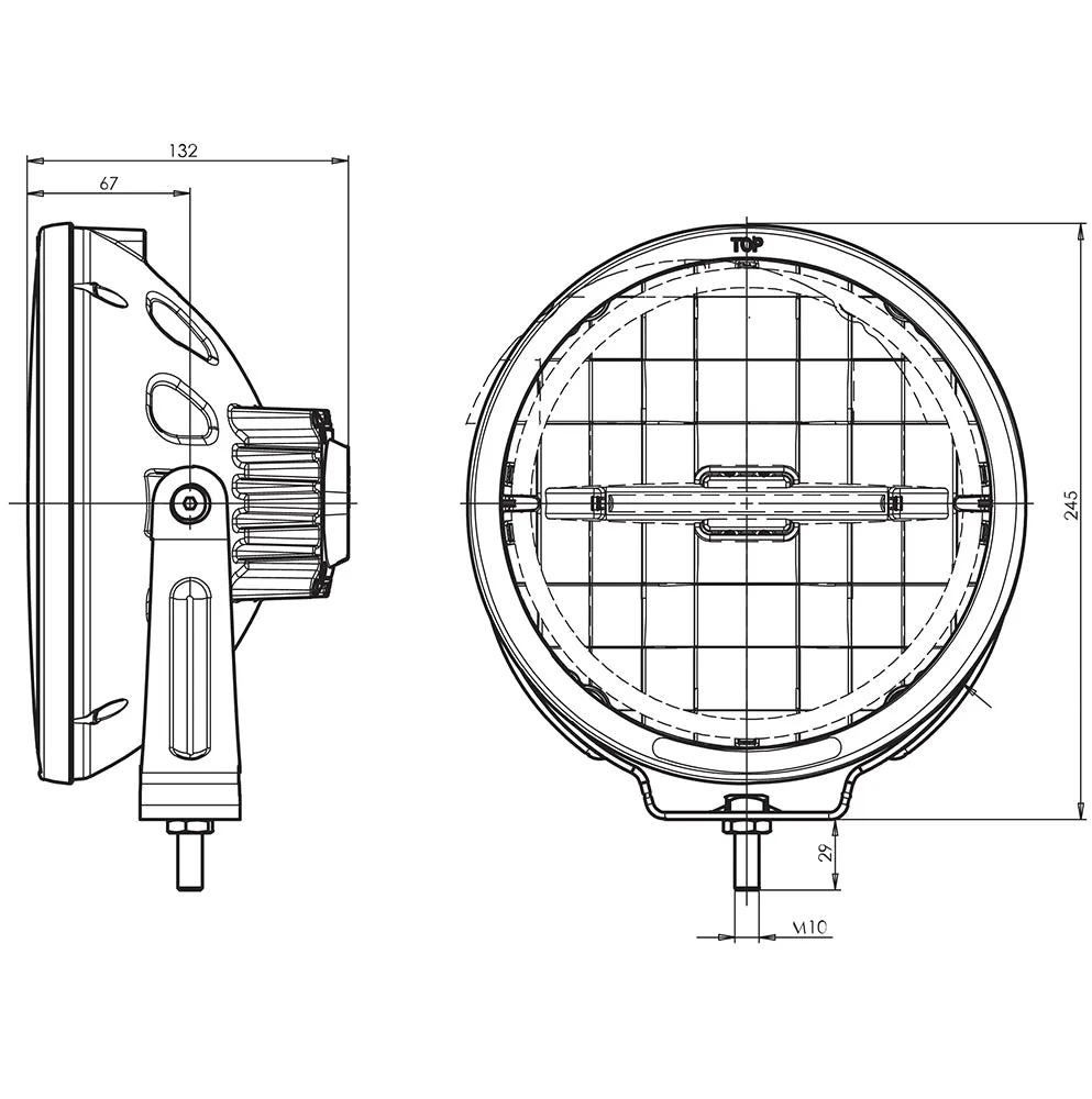 WAS W116 ECO Full LED Spot Light Super Bright / 9 Inch