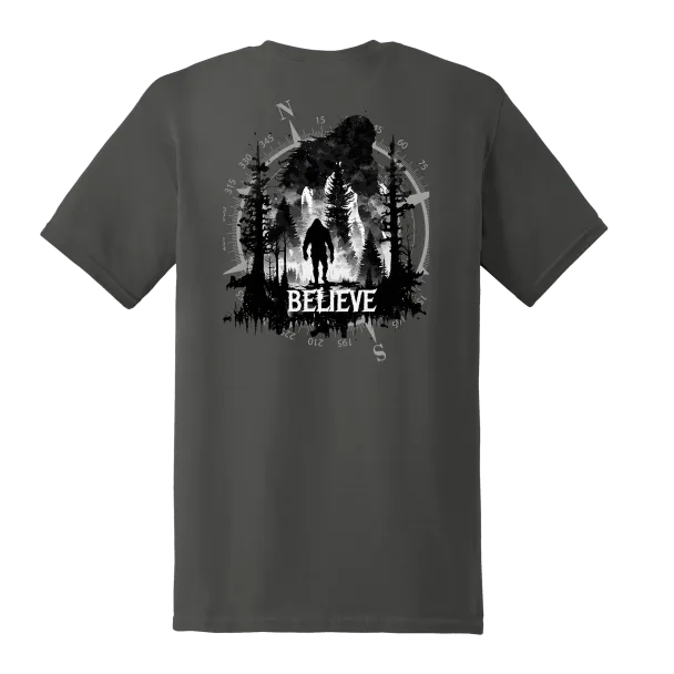 Youth Bigfoot Sasquatch Believe Super Soft Ring Spun 100% Cotton Midweight T-Shirt