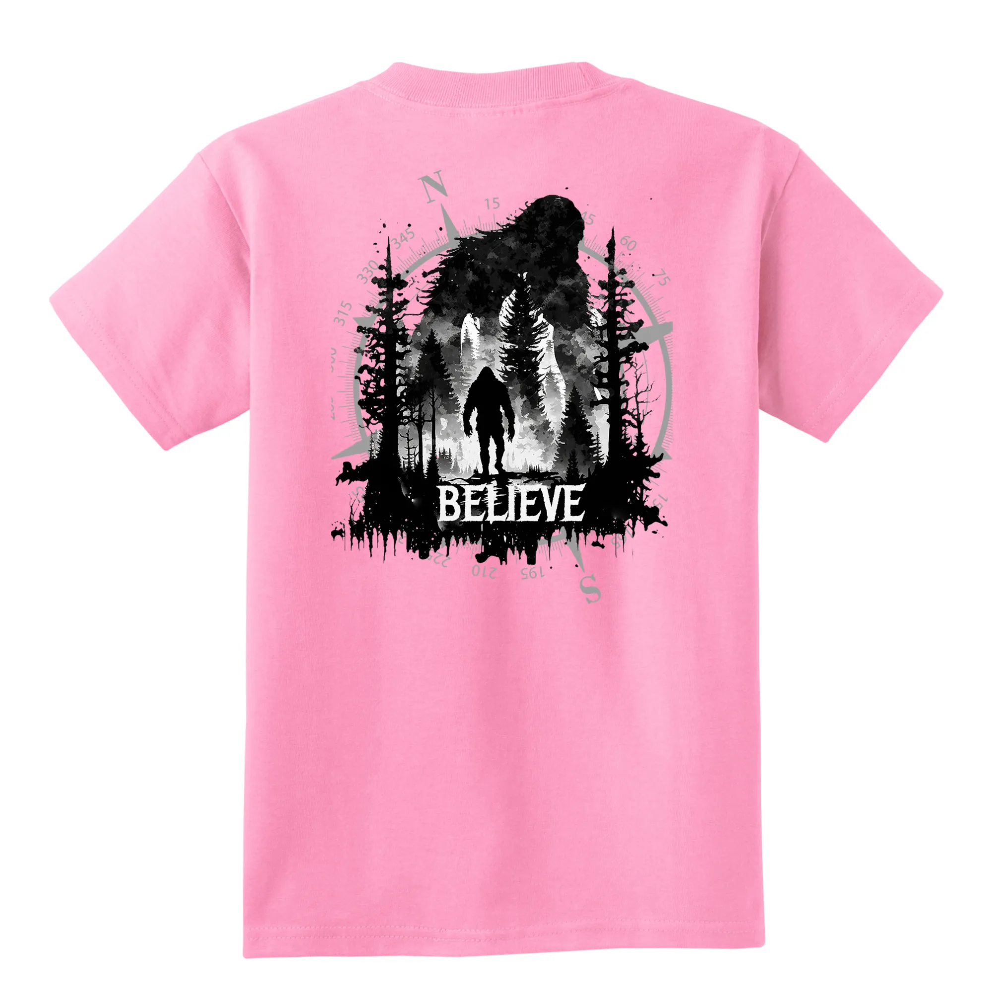 Youth Bigfoot Sasquatch Believe Super Soft Ring Spun 100% Cotton Midweight T-Shirt