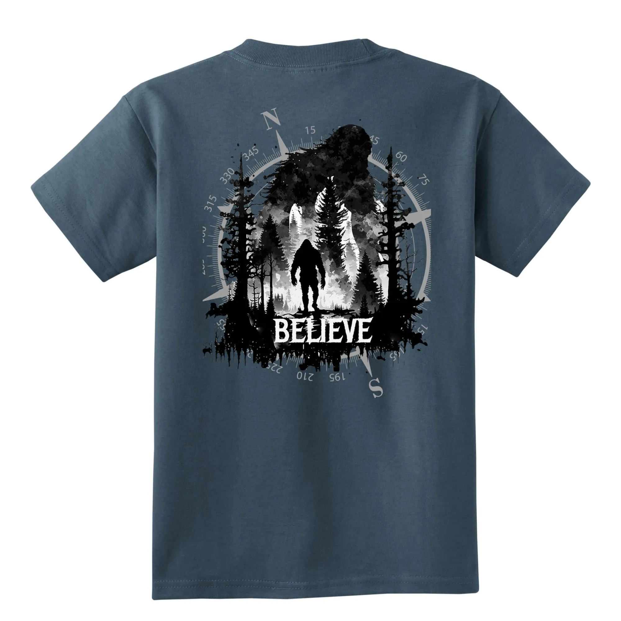 Youth Bigfoot Sasquatch Believe Super Soft Ring Spun 100% Cotton Midweight T-Shirt